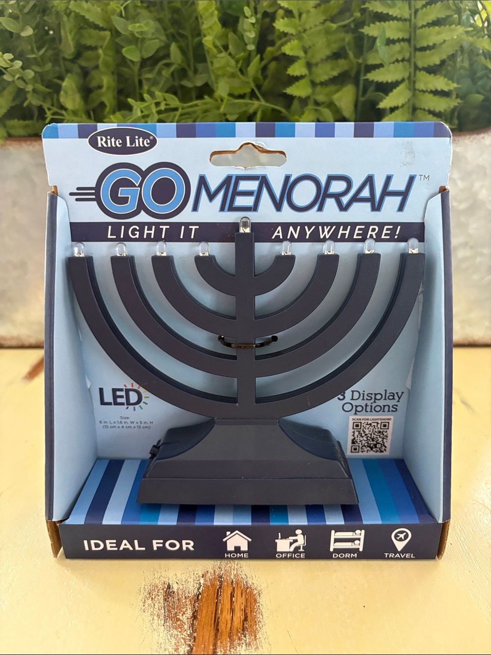 Go Menorah Rite Lite LED Tabletop Display Hanukkah Jewish Holiday NEW in Box